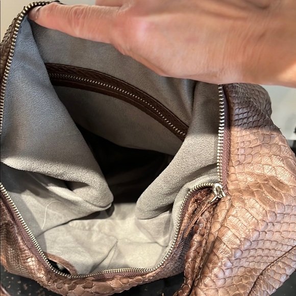 Mocha Python Hobo Bag - Picture 6 of 7